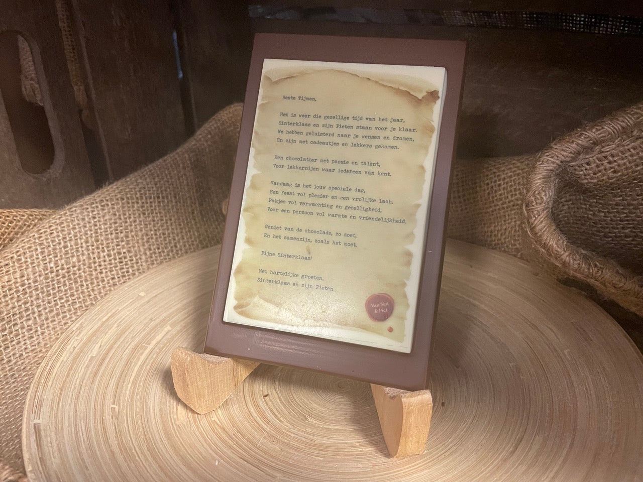 Chocolade tablet met foto 17,5 x 11,5 cm