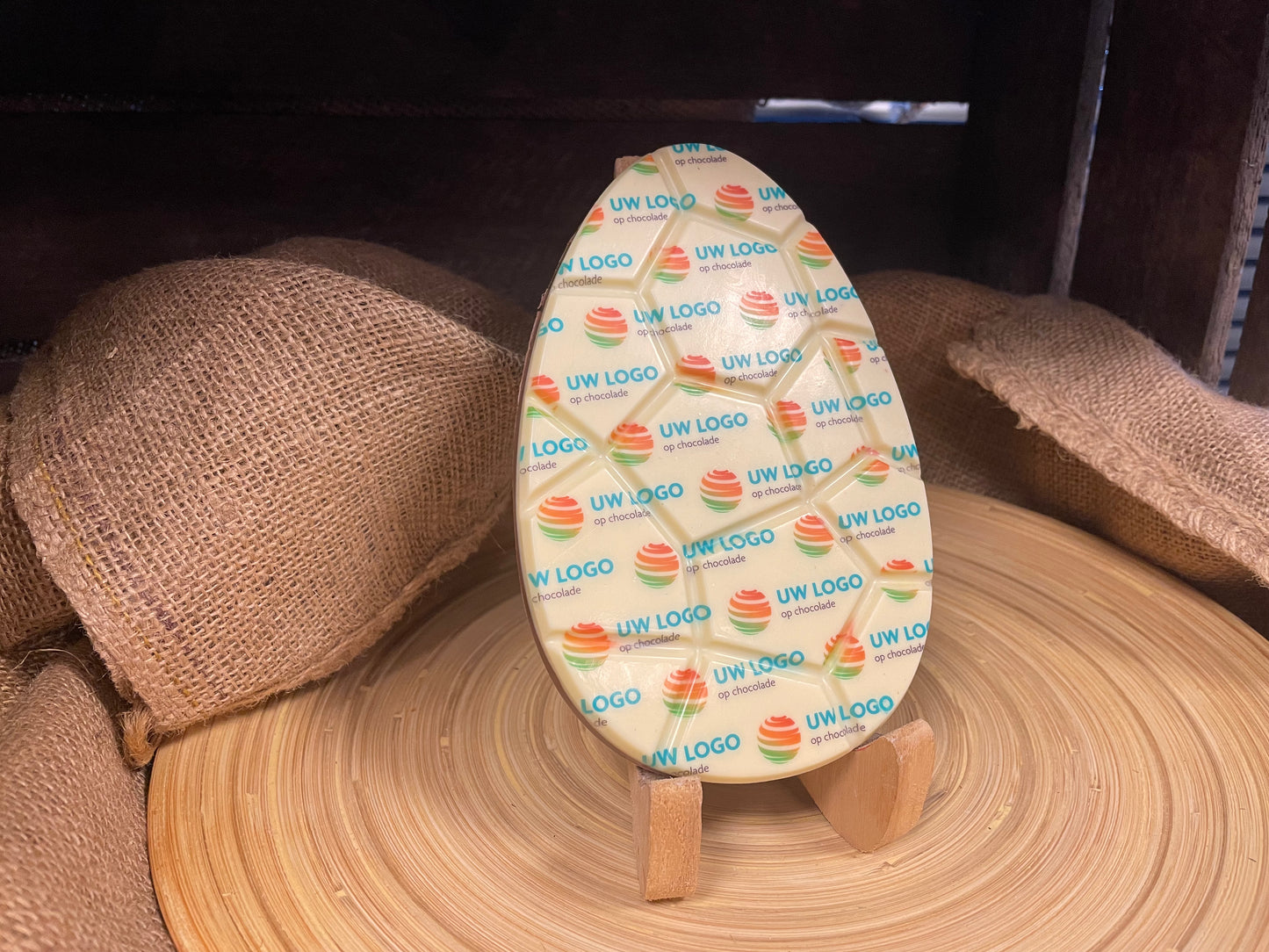 Paasei tablet met full color logo print