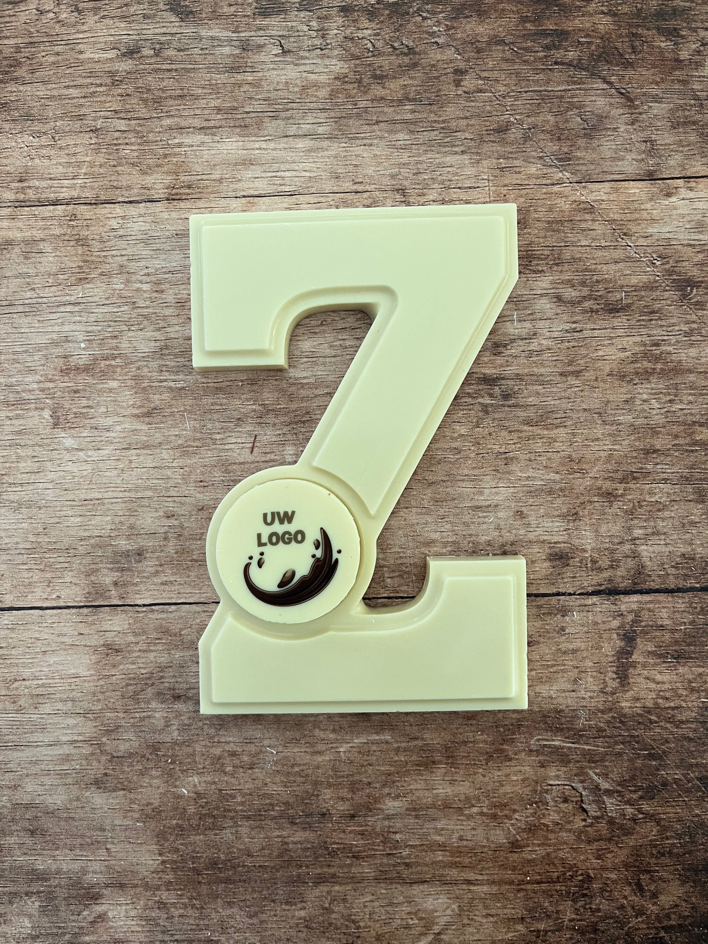 Chocoladeletter Z met logo
