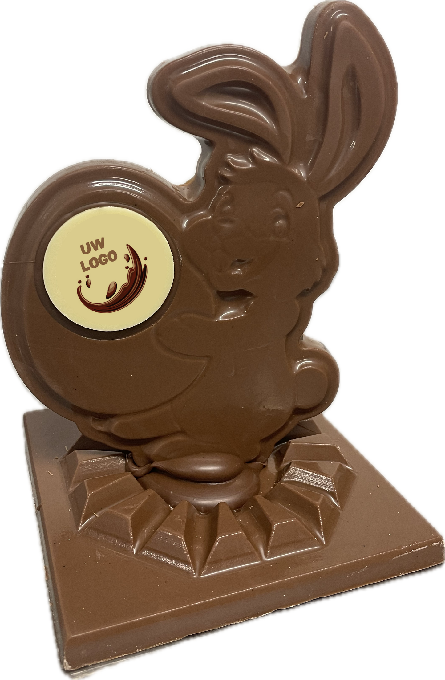 Staande paashaas met logo