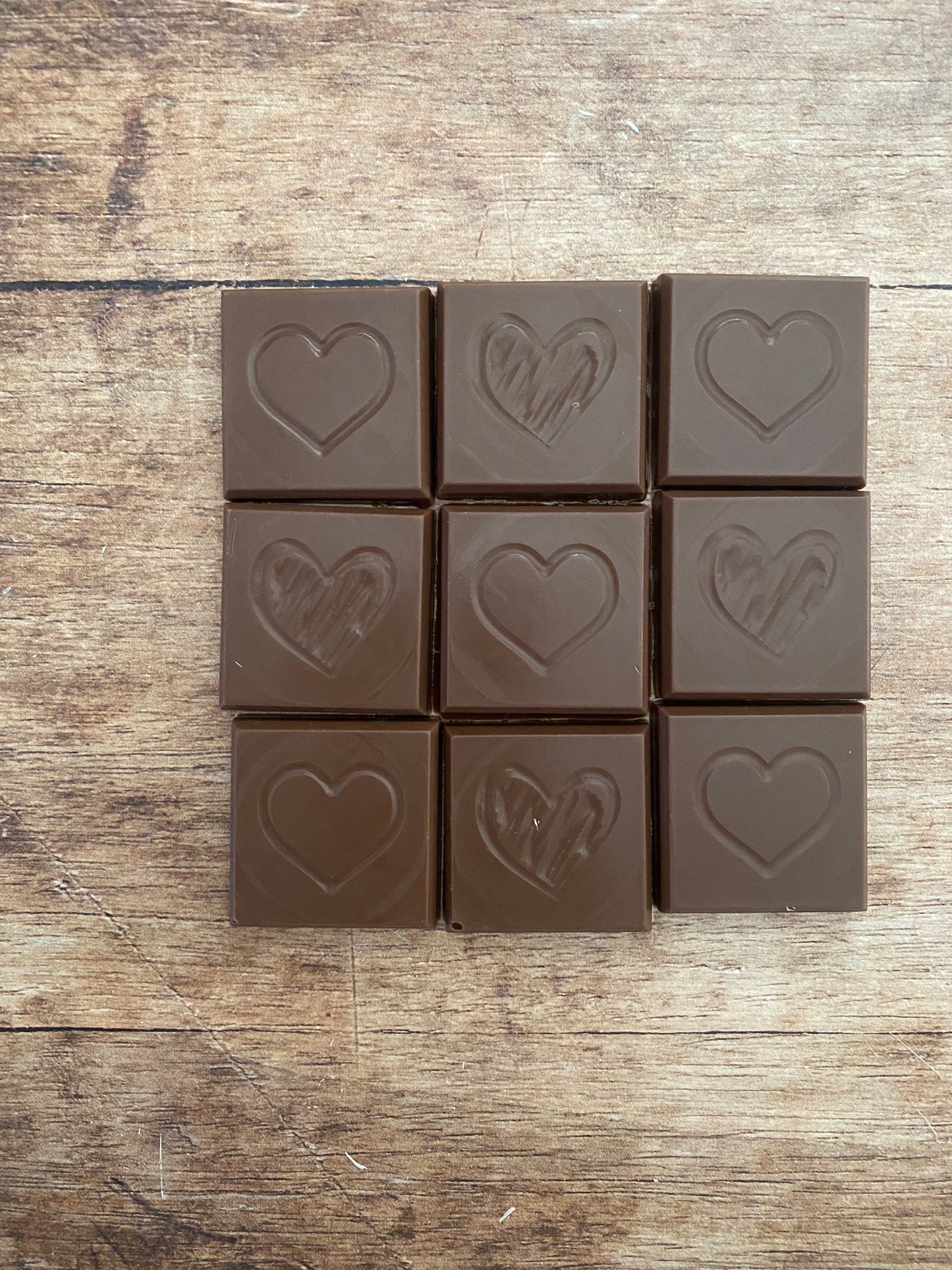 Hartjes van chocolade