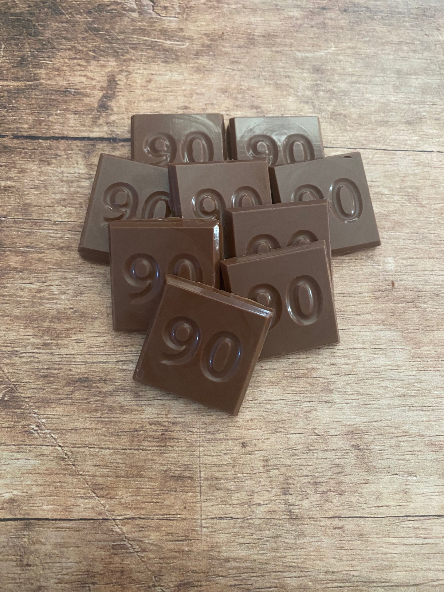 90 jaar / cijfer chocolaatjes 32 stuks