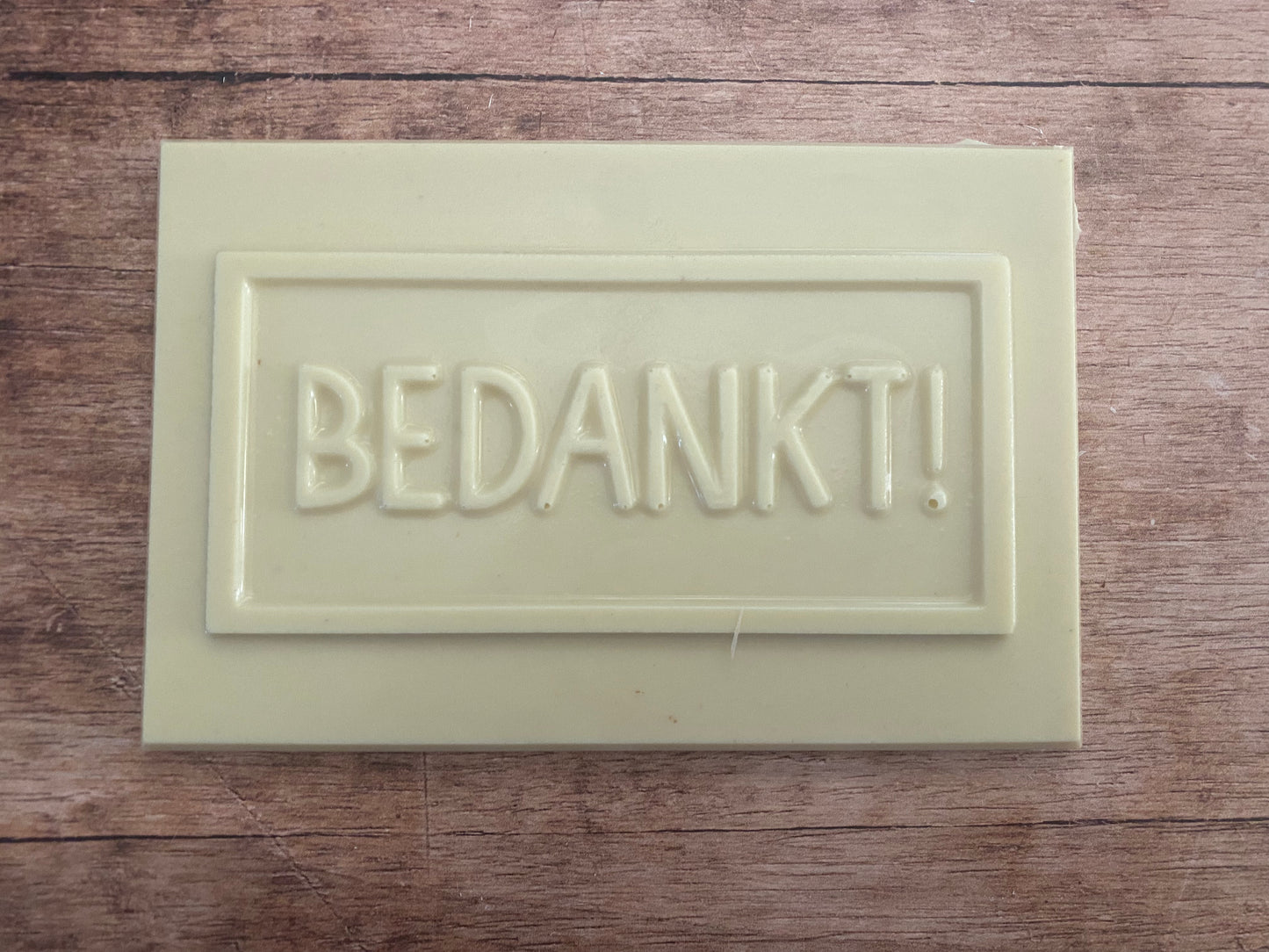 Bedankt chocolade reep