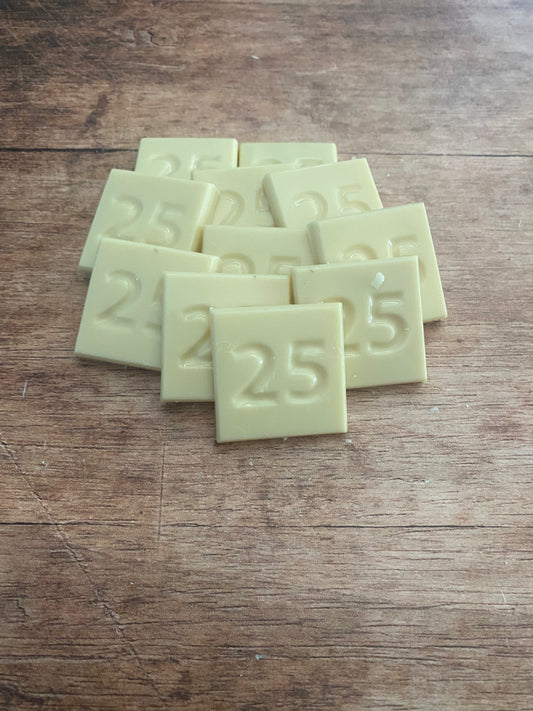 25 jaar / cijfer chocolaatjes 32 stuks