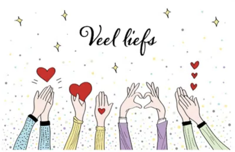 Wenskaart: Veel liefs