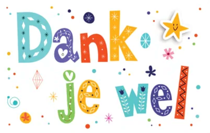 Wenskaart: Dankjewel