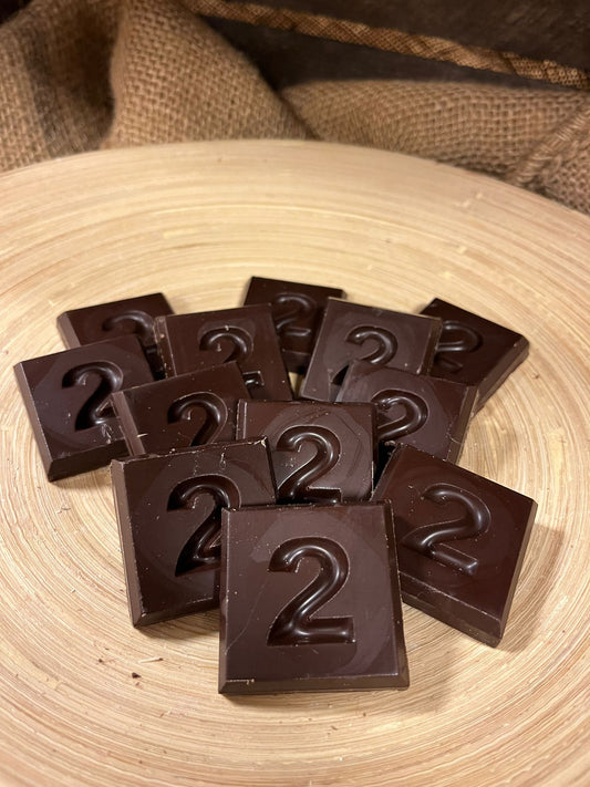 2 jaar / cijfer chocolaatjes 32 stuks