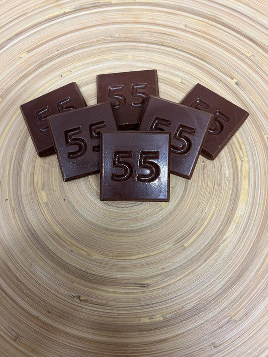 55 jaar / cijfer chocolaatjes 32 stuks