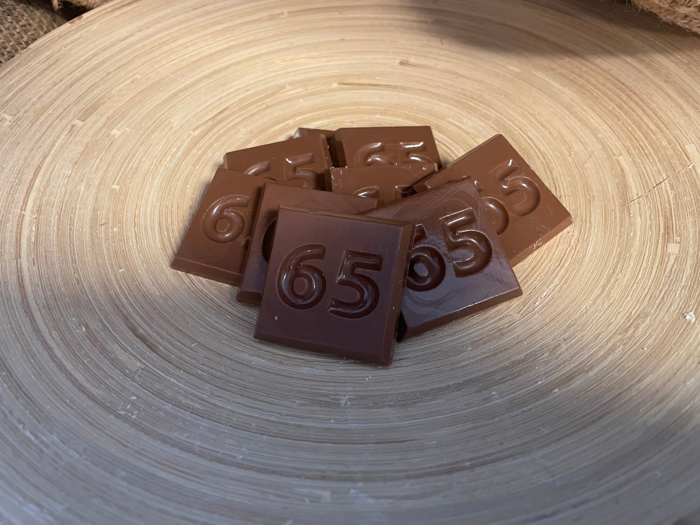 65 jaar / cijfer chocolaatjes