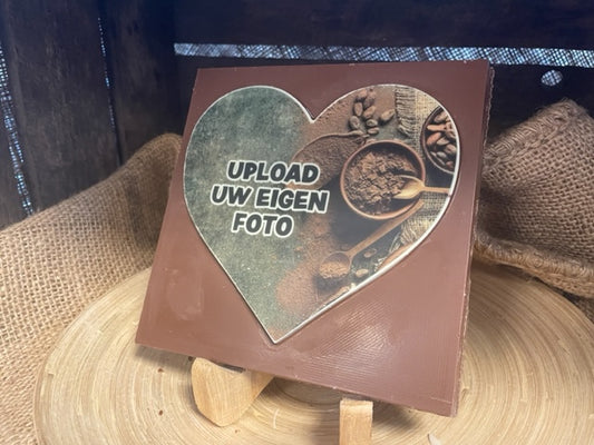 Chocolade hart met eigen print