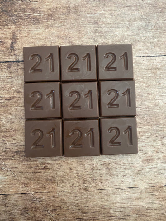 21 jaar / cijfer chocolaatjes 32 stuks