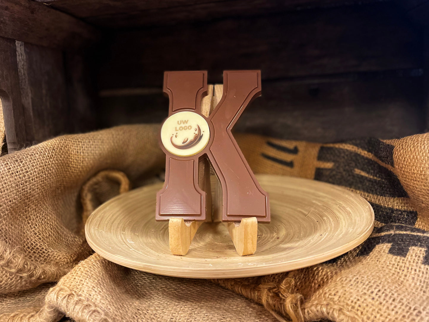 Chocoladeletter K met logo